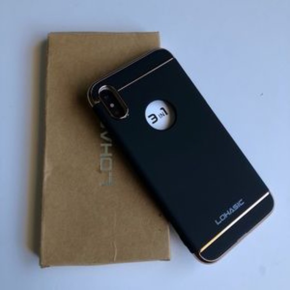 iPhone X Case Black and Gold